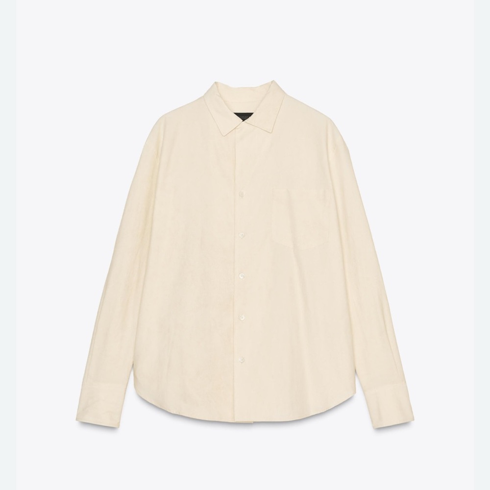 Zara Cream Button Down Shirt